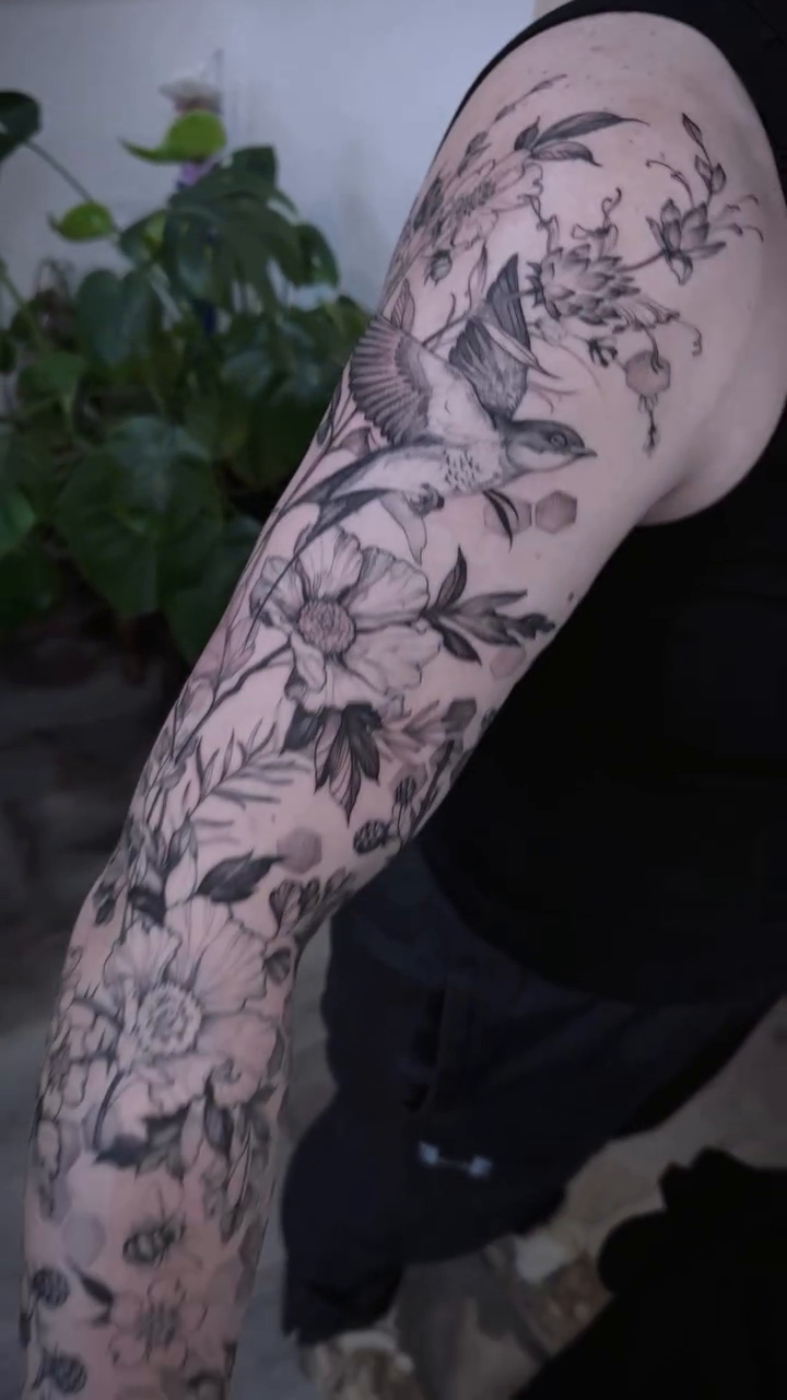 Tattoo by @bones.botany.tattoo — black_and_grey, realism