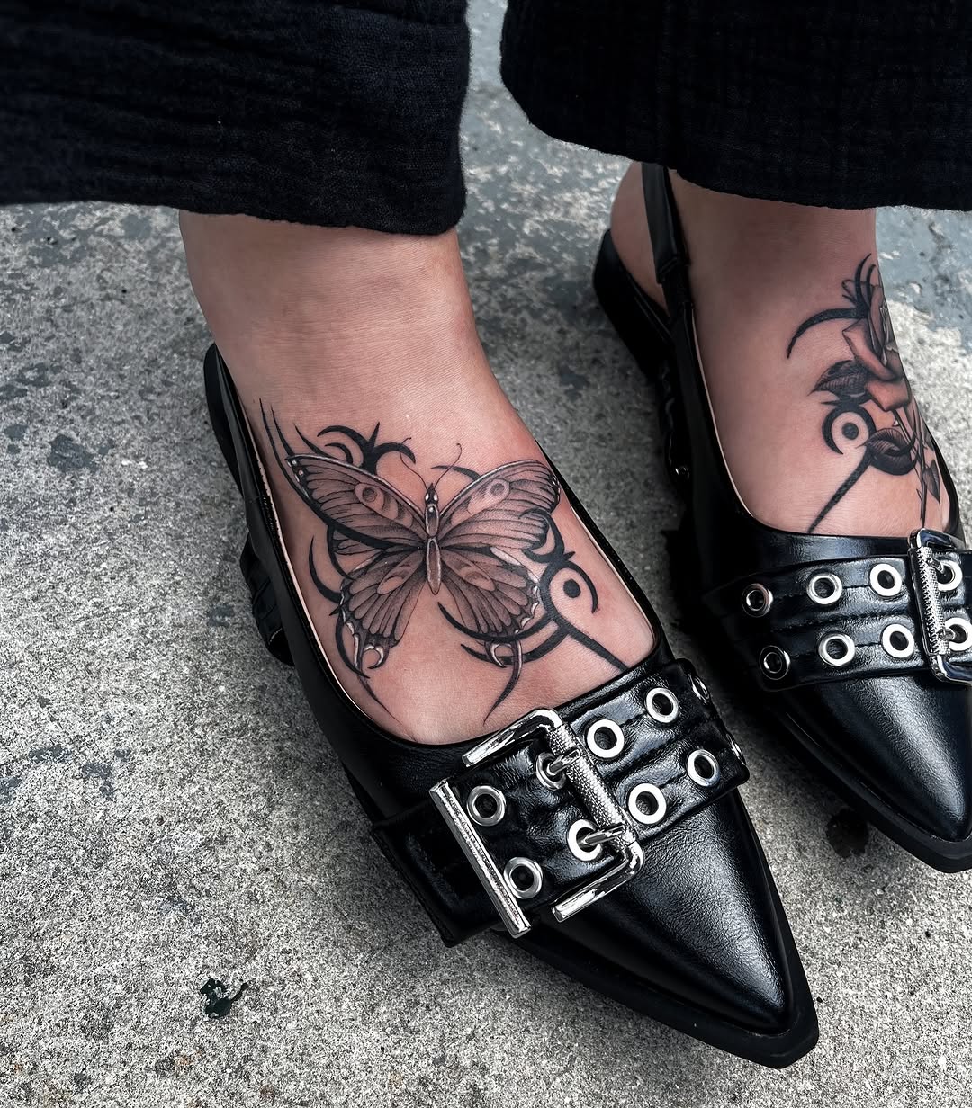 Tattoo by @chriscalibur_ — black_and_grey, ornamental