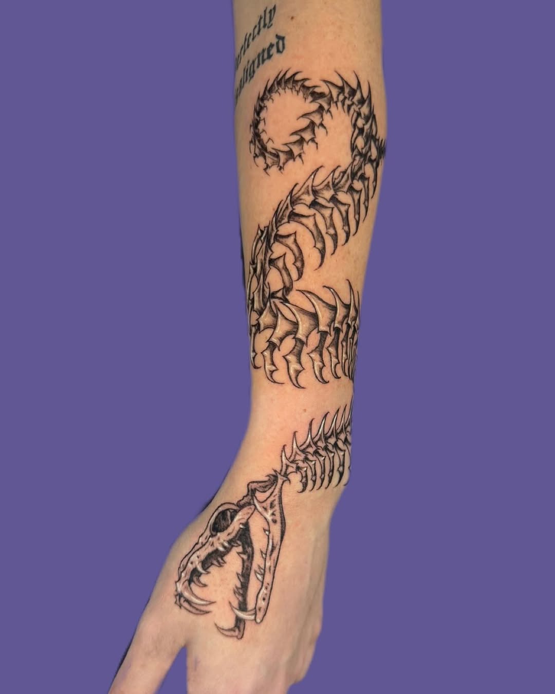 Tattoo by @yourlocalmisfit — black_and_grey, dark_realism