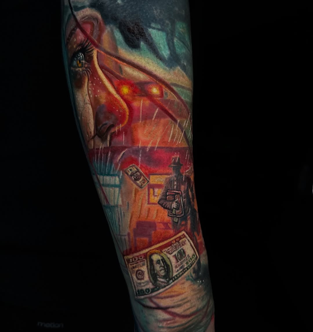 Tattoo by @herna.the.machine — realism, trash_polka