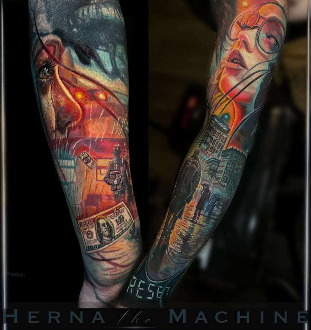 Tattoo by @herna.the.machine — realism, trash_polka