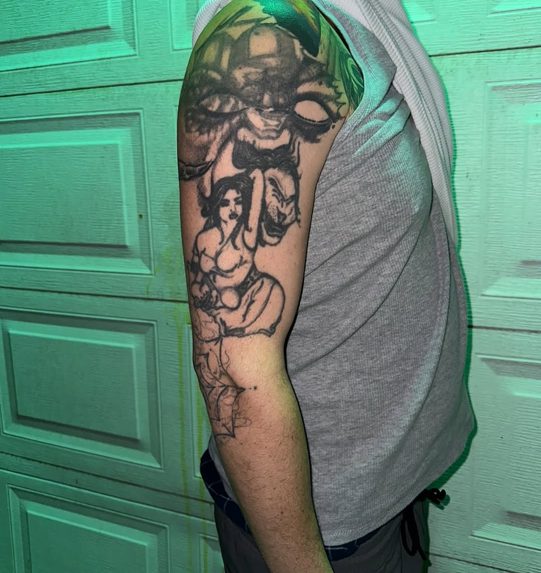 Tattoo by @herna.the.machine — black_and_grey, realism