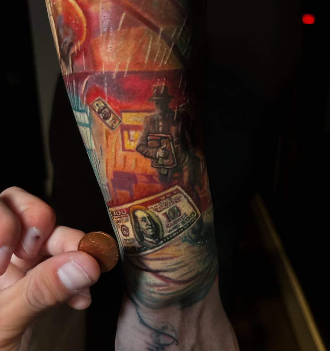 Tattoo by @herna.the.machine — realism, trash_polka