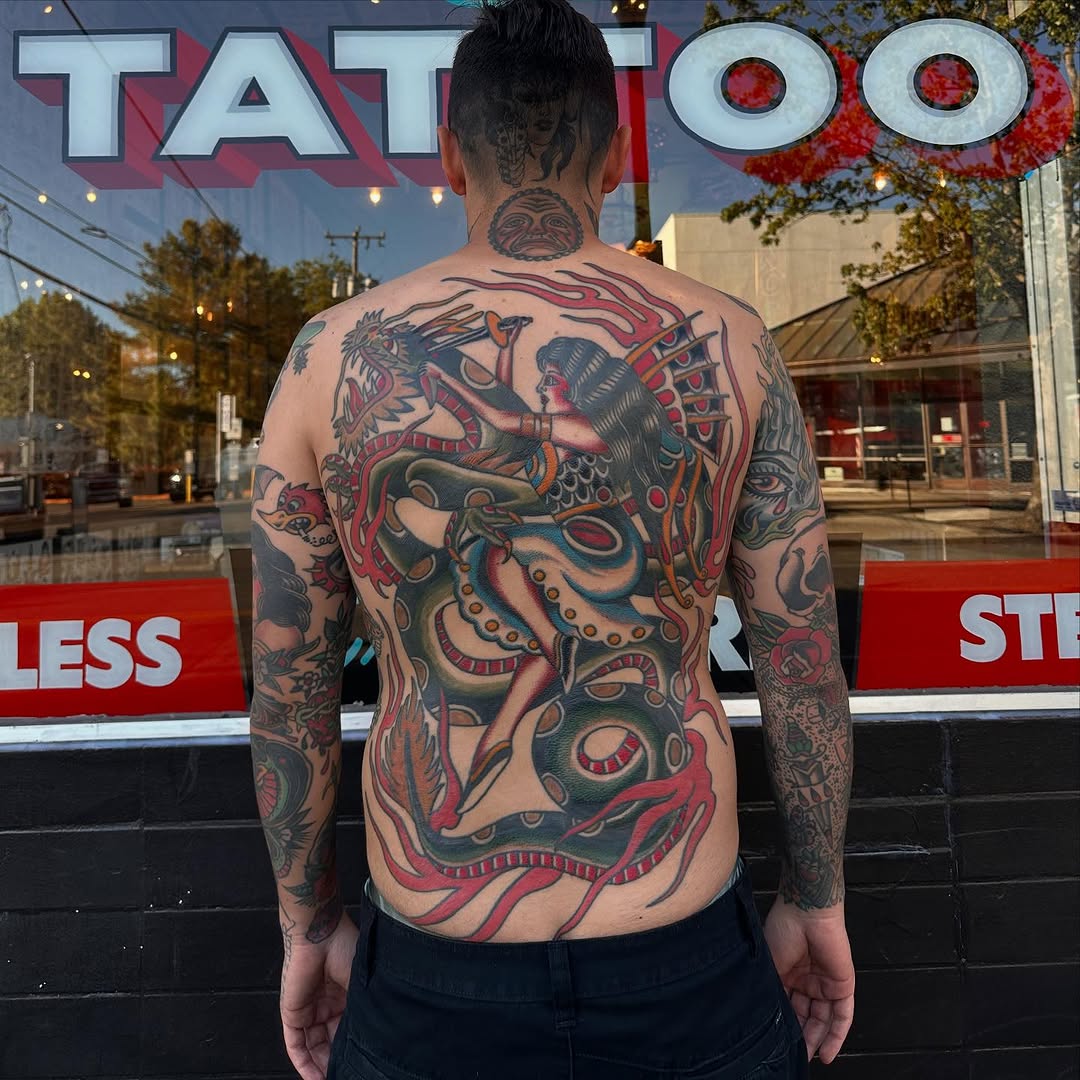 Tattoo by @bismarkpinera1 — american_traditional, neo_traditional