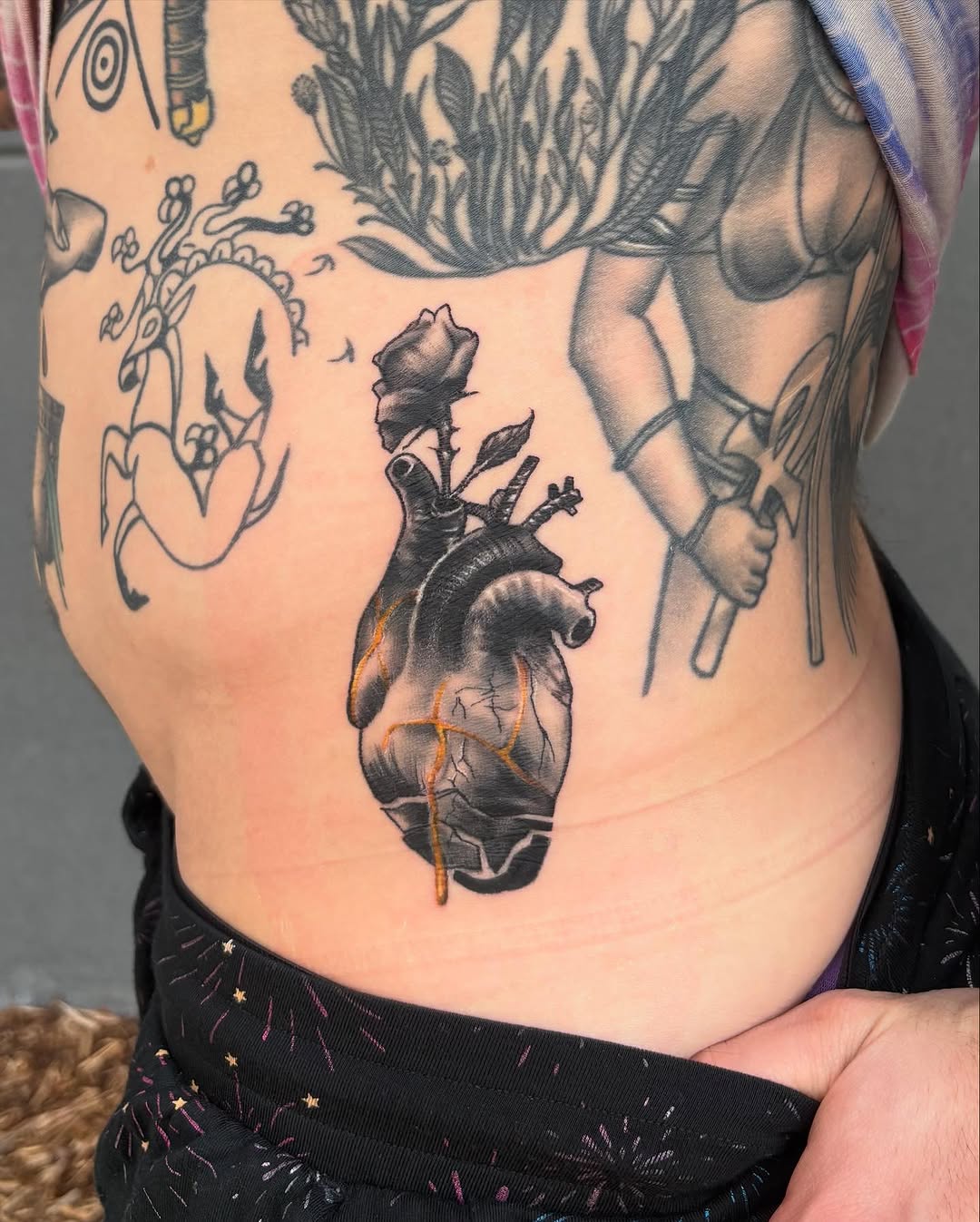Tattoo by @lizpavtattoos — realism, black_and_grey