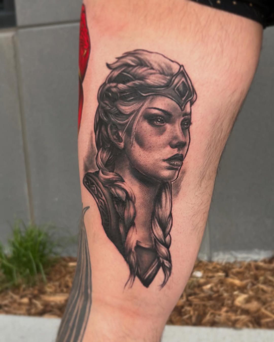 Tattoo by @lizpavtattoos — realism, black_and_grey