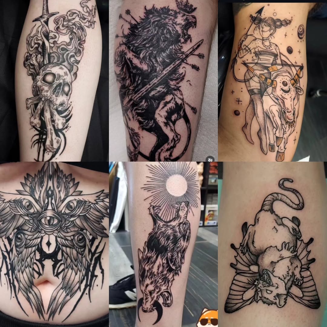 Tattoo by @prismbaby920 — blackwork, illustrative