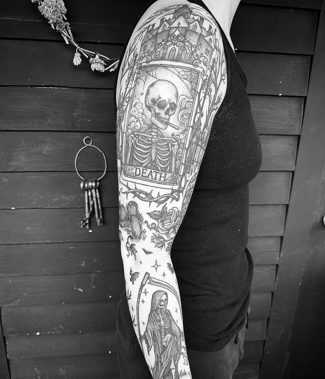Tattoo by @breezytucker — blackwork