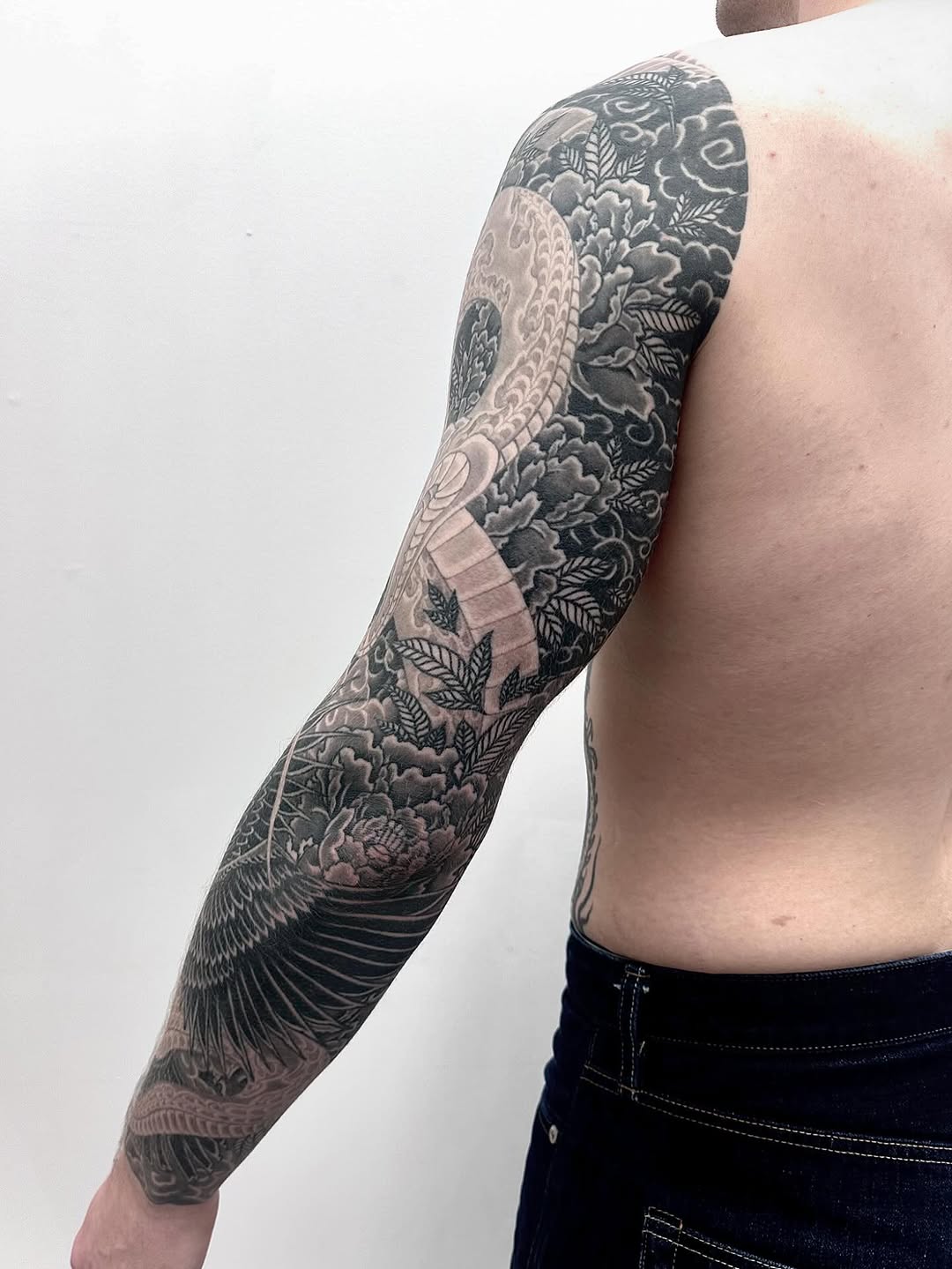 Tattoo by @jaybreentattooer — japanese_irezumi, black_and_grey