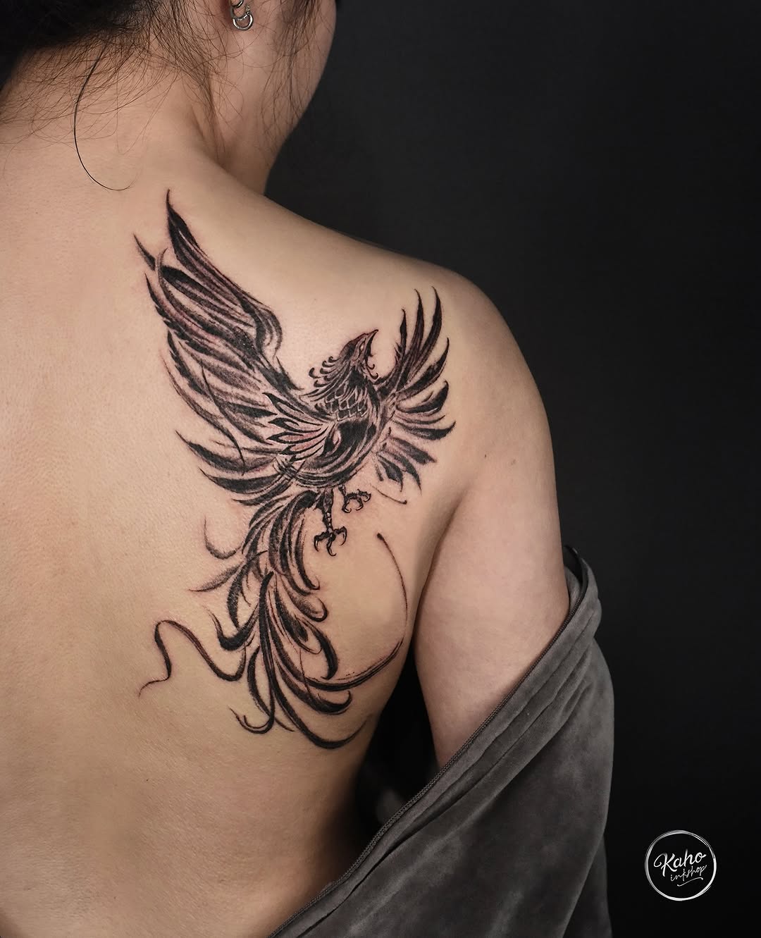 Tattoo by @kahoinkshop — black_and_grey, illustrative