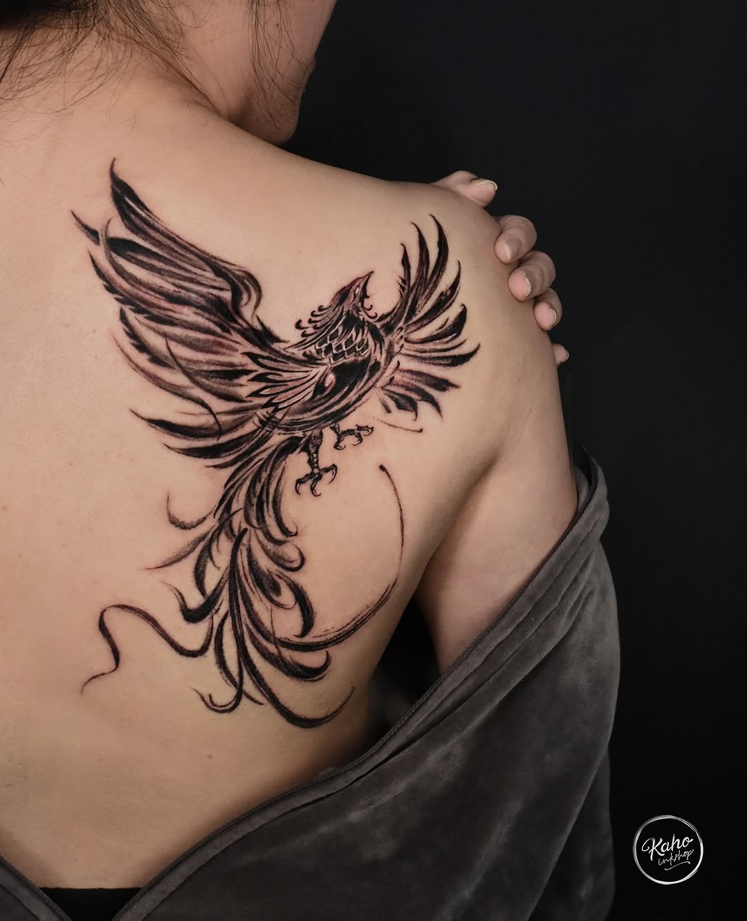 Tattoo by @kahoinkshop — black_and_grey, illustrative