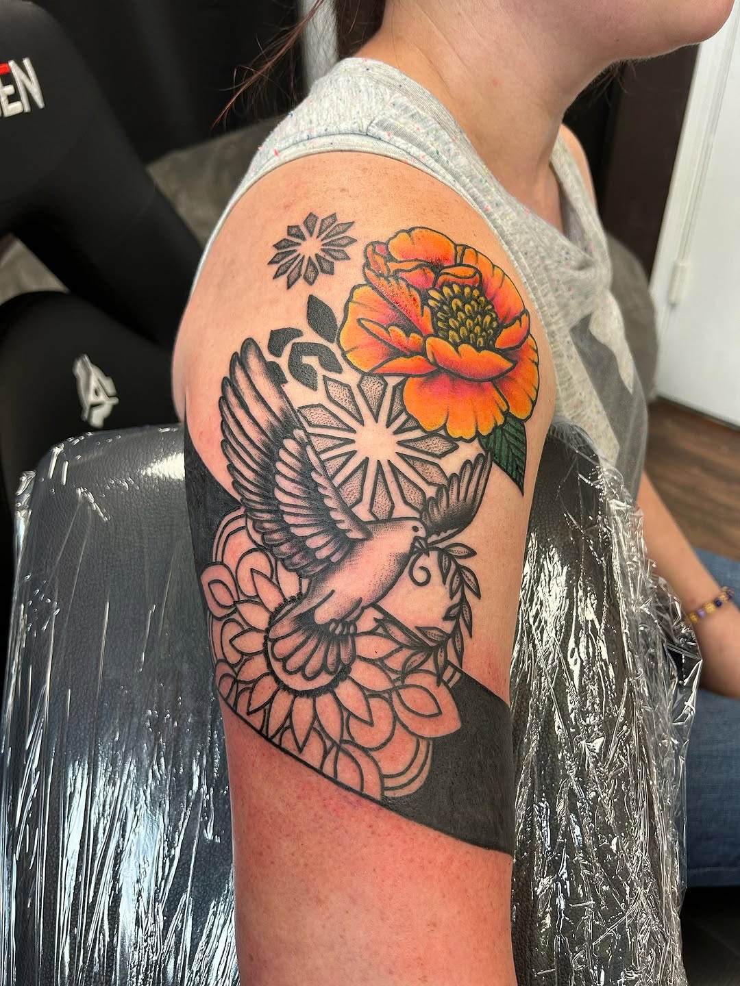Tattoo by @jeffkaithtattoos — black_and_grey, realism