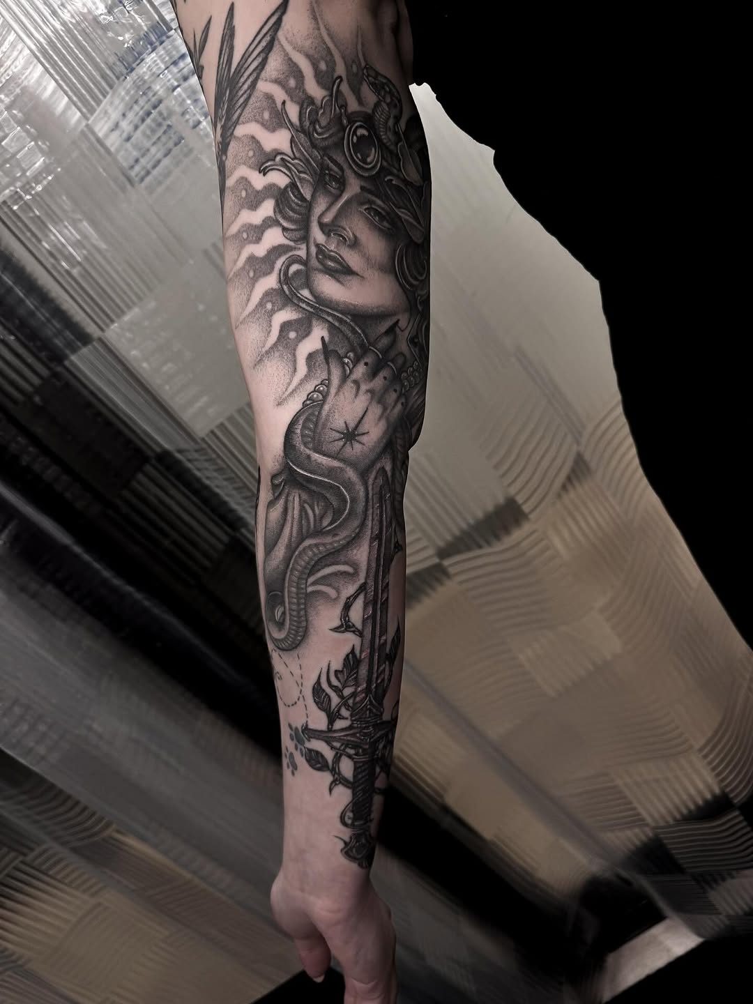 Tattoo by @bonnie_tatt2oos โ black_and_grey, realism