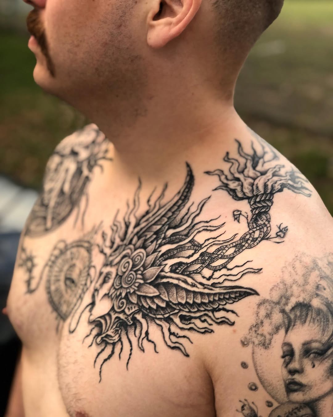 Tattoo by @_zaddy_taddy_ โ blackwork, illustrative
