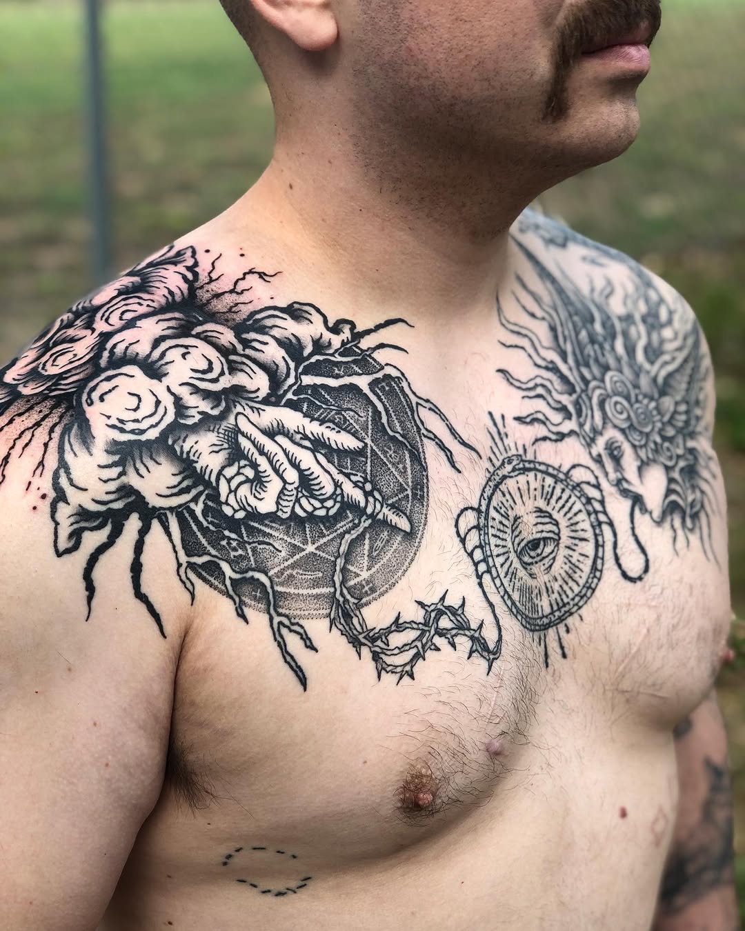 Tattoo by @_zaddy_taddy_ โ blackwork, illustrative