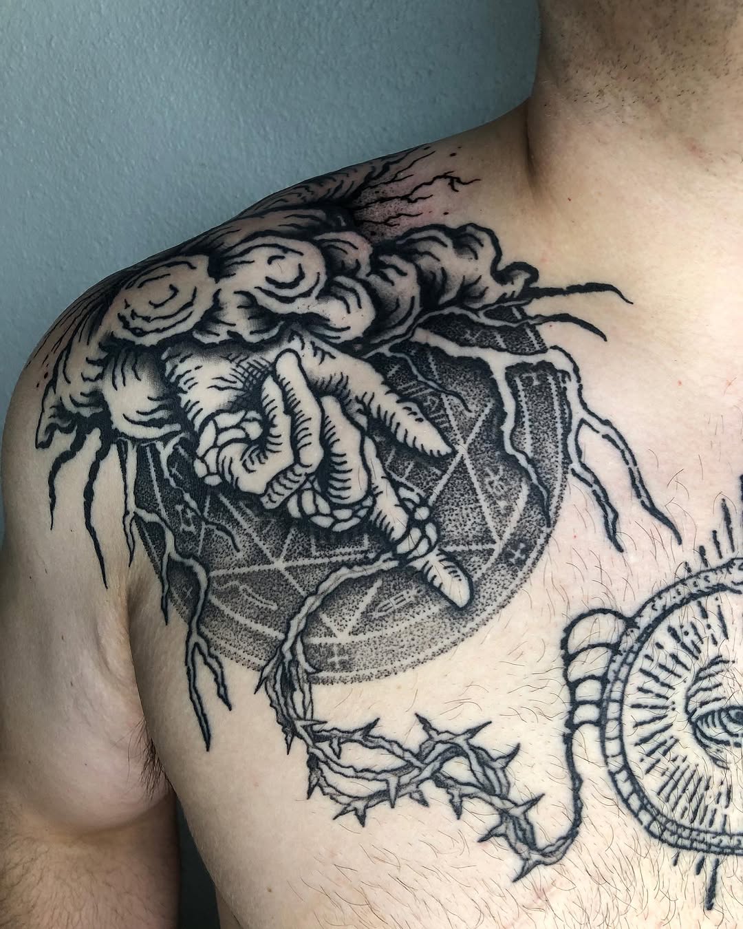 Tattoo by @_zaddy_taddy_ โ blackwork, illustrative