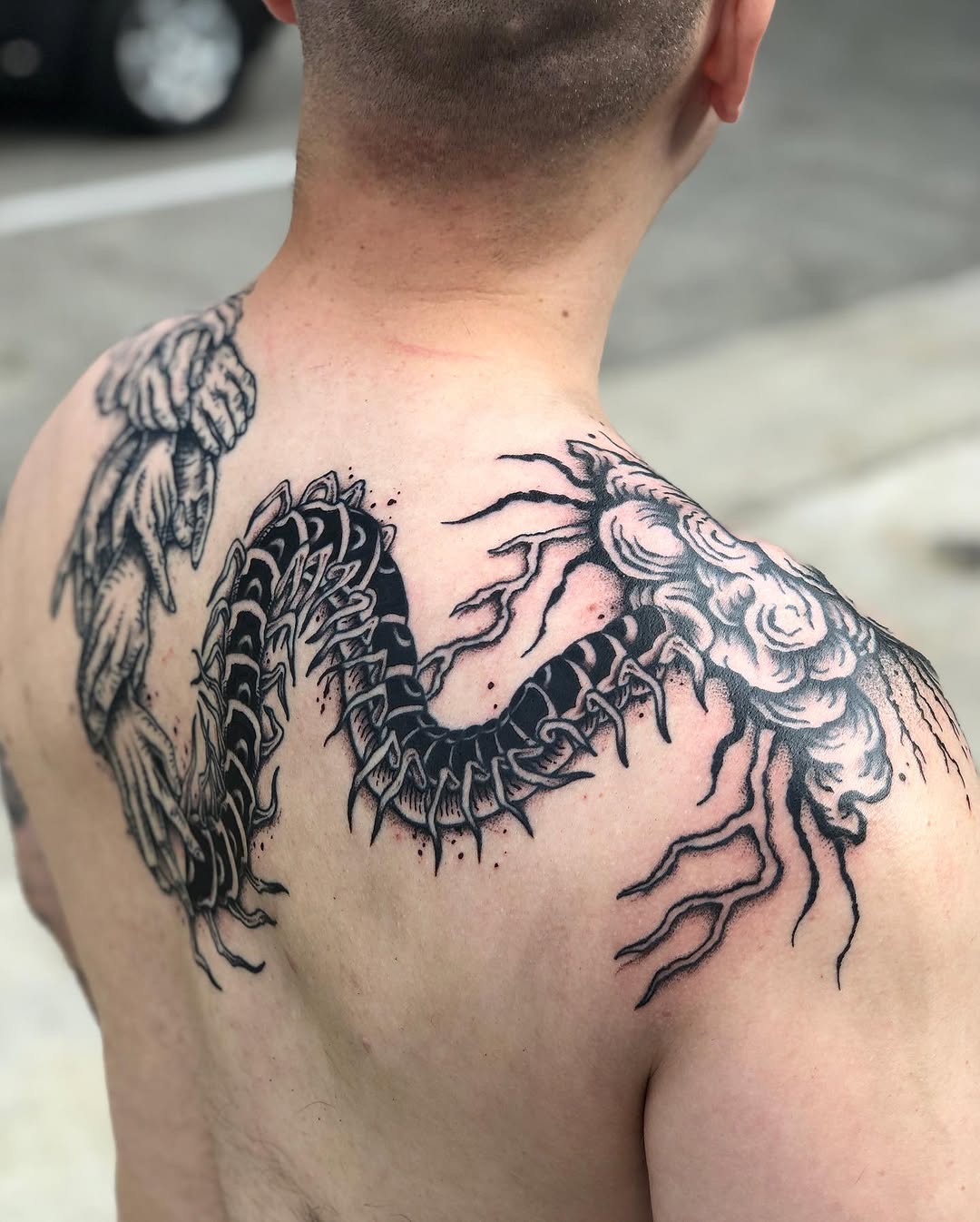 Tattoo by @_zaddy_taddy_ โ blackwork, illustrative