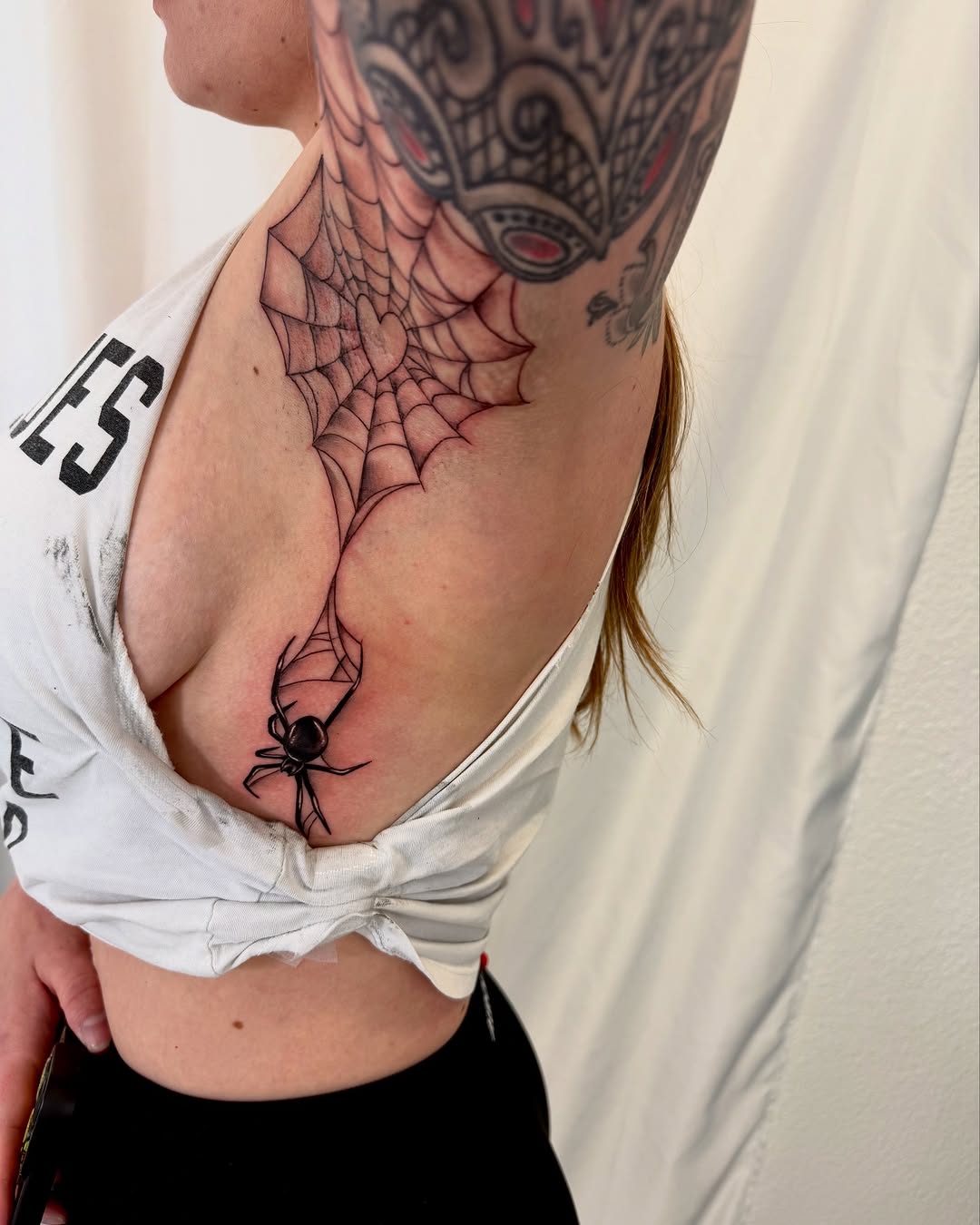 Tattoo by @jerryluckycat — blackwork, illustrative