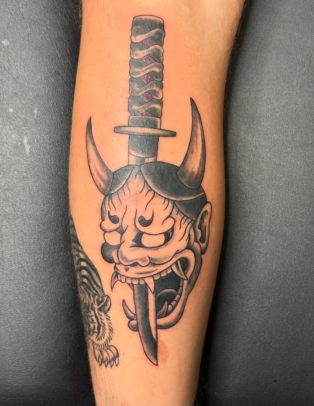 Tattoo by @tattoosorsumn — japanese_irezumi, black_and_grey