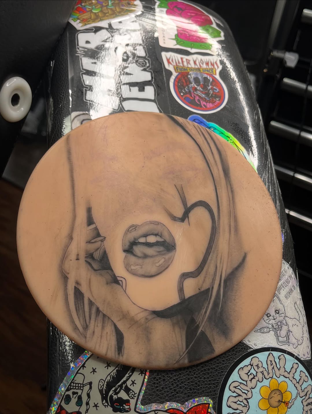Tattoo by @adderallines — black_and_grey