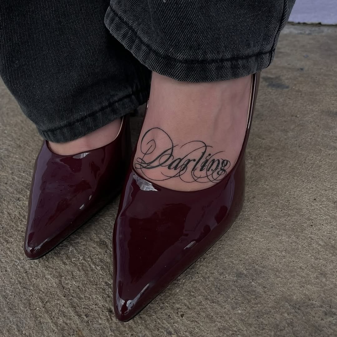 Tattoo by @thankyou4thetrust — lettering_script, fine_line