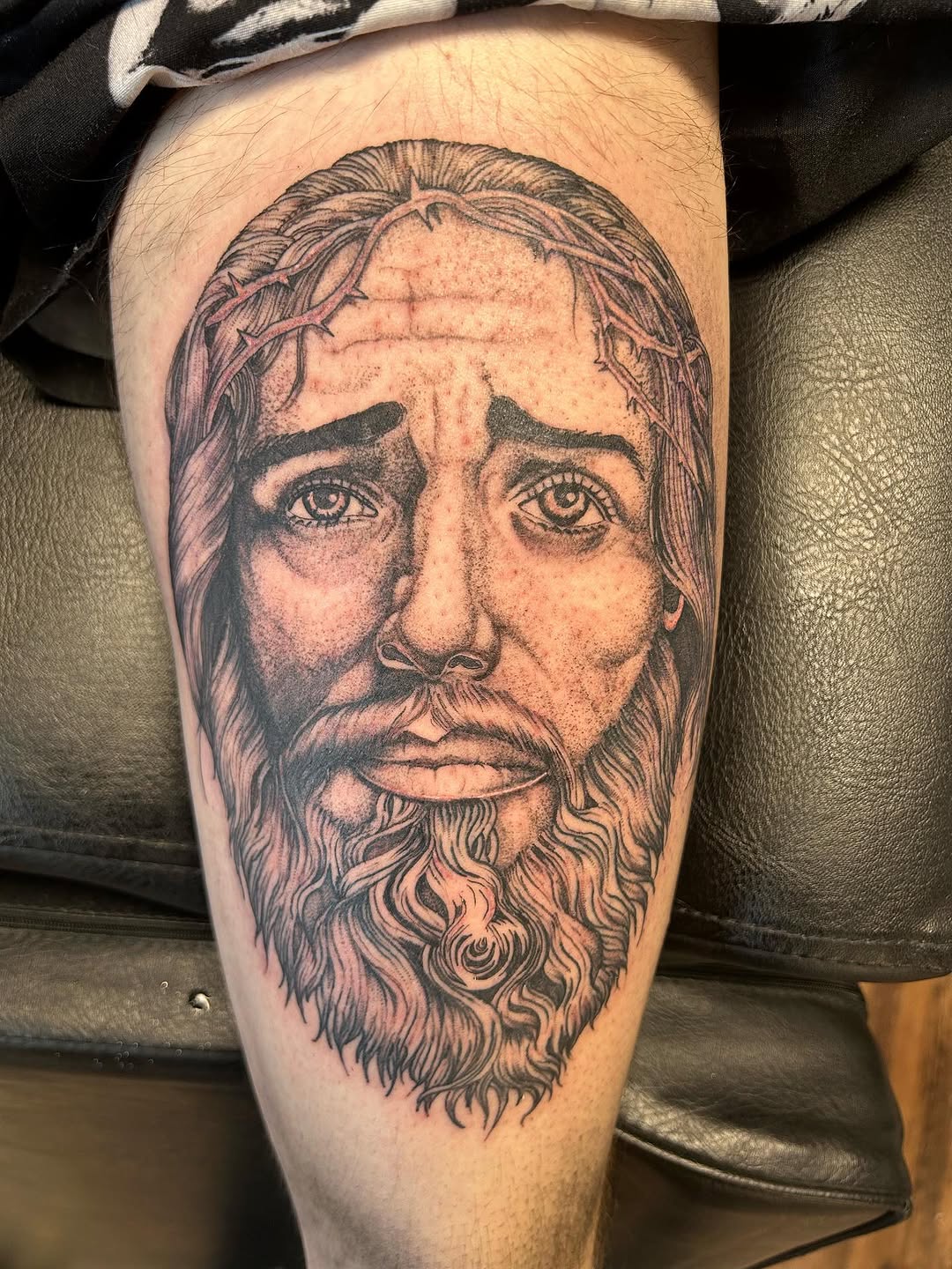 Tattoo by @jeffkaithtattoos — realism, black_and_grey