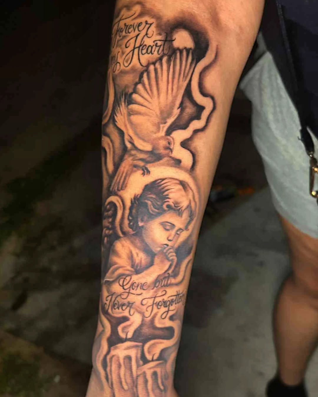 Tattoo by @tusanchotattoos_lv โ black_and_grey, lettering_script