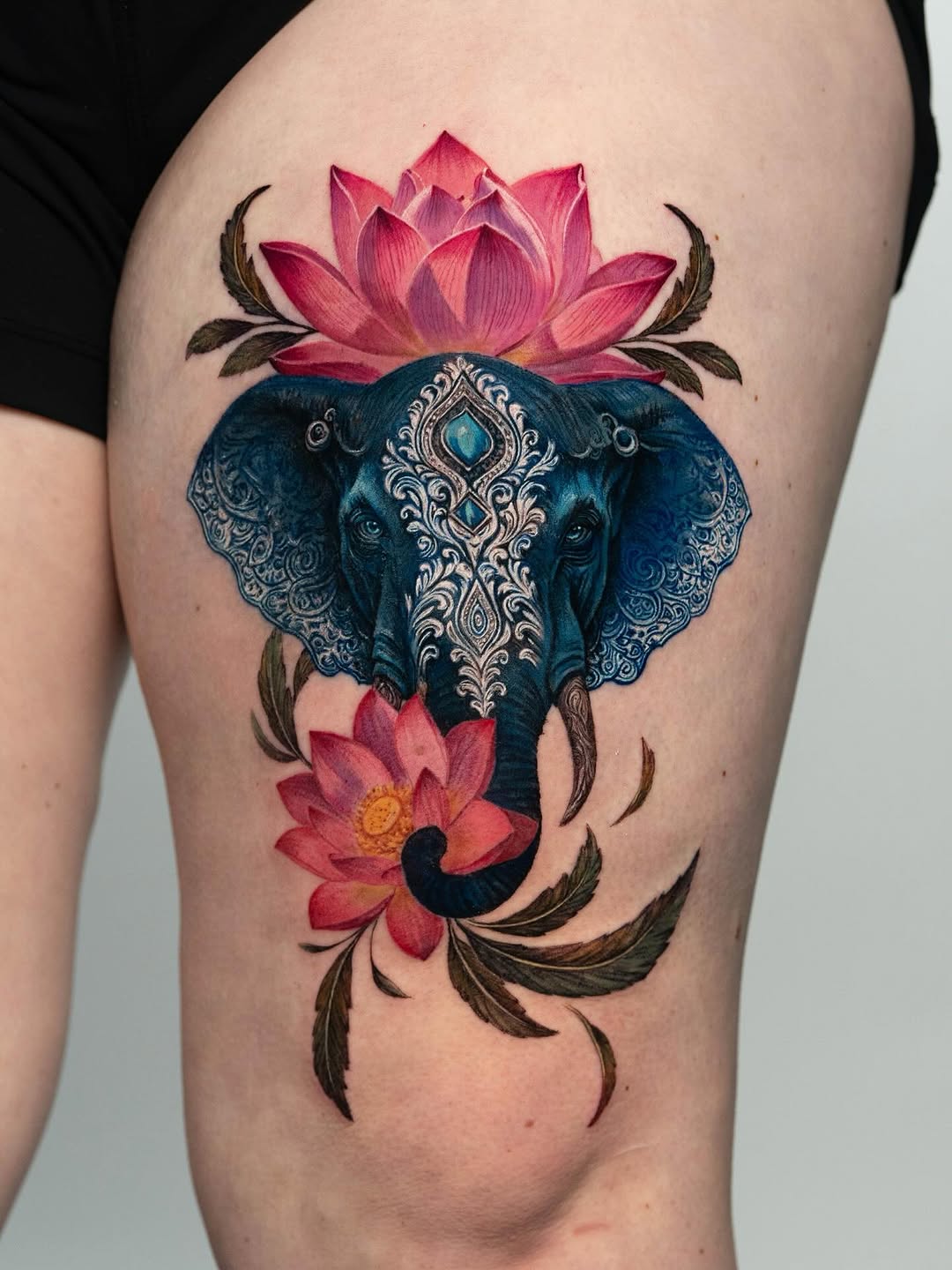 Tattoo by @sogdiana.sk — realism, ornamental