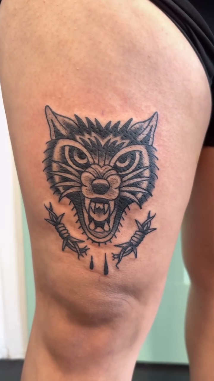 Tattoo by @chrisoleafy — black_and_grey, realism