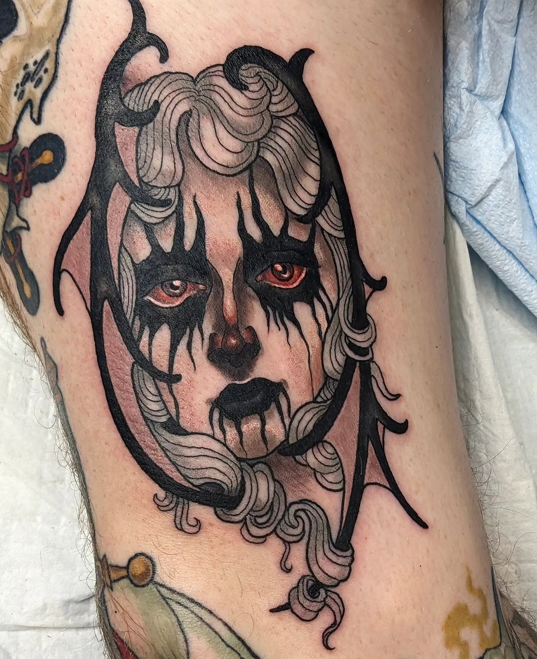 Tattoo by @kaylieseaver — dark_realism, blackwork