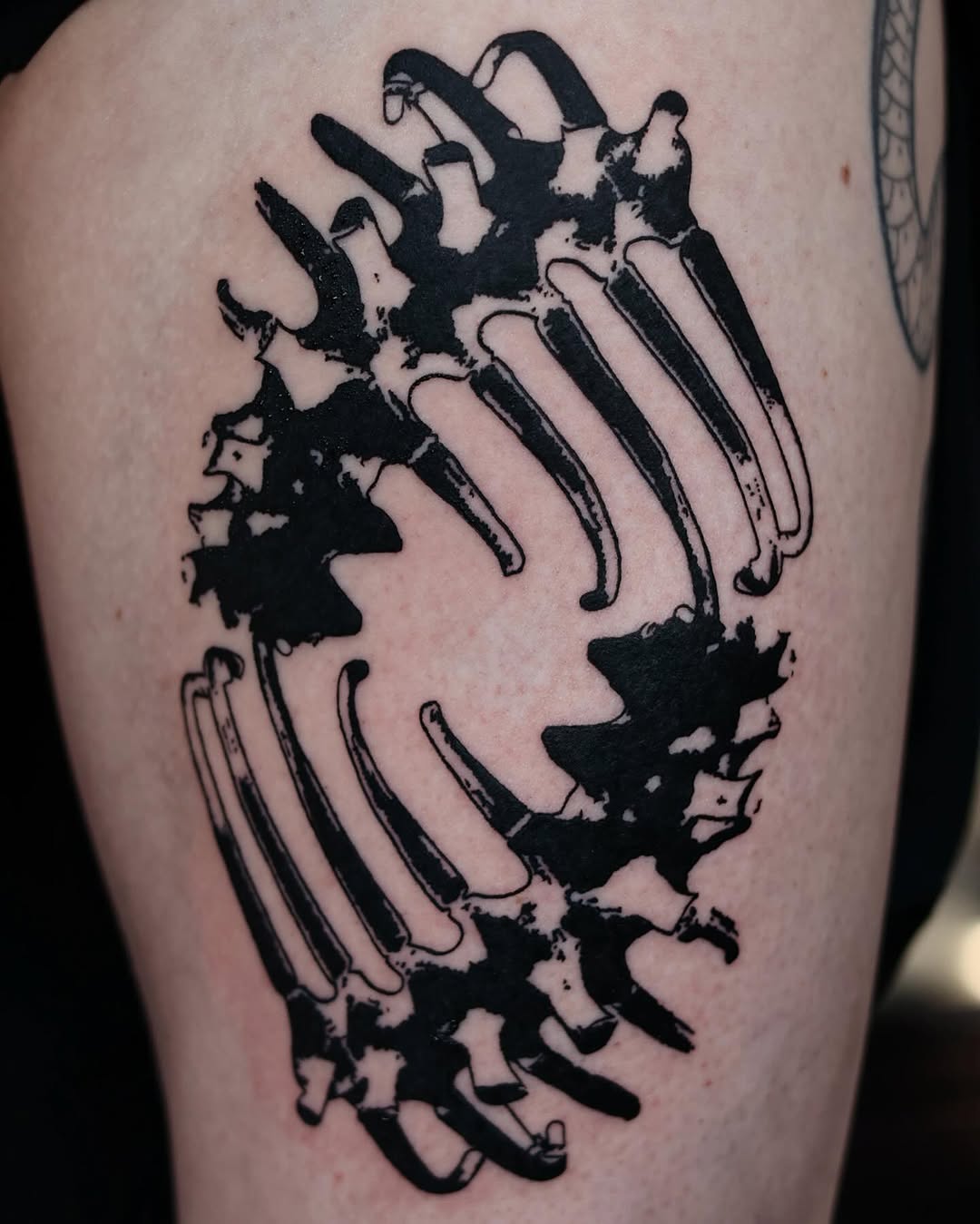 Tattoo by @scottmakesart — blackwork, illustrative