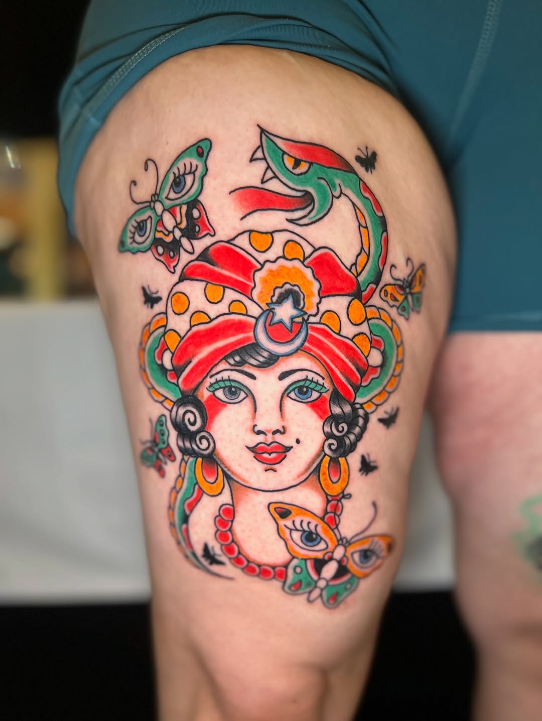 Tattoo by @mobunniemoproblems — american_traditional, illustrative
