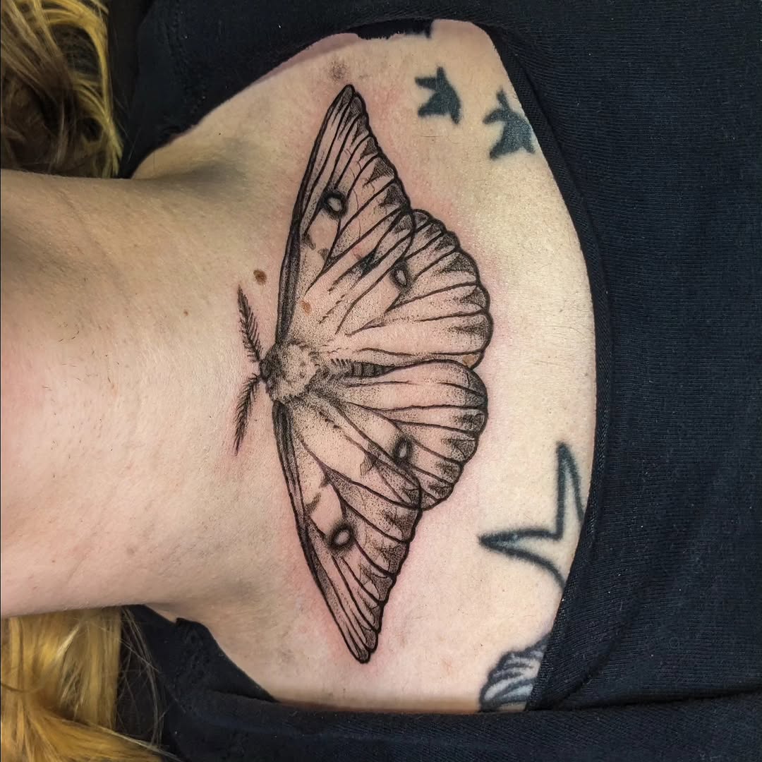 Tattoo by @feverfewtattoo — dotwork