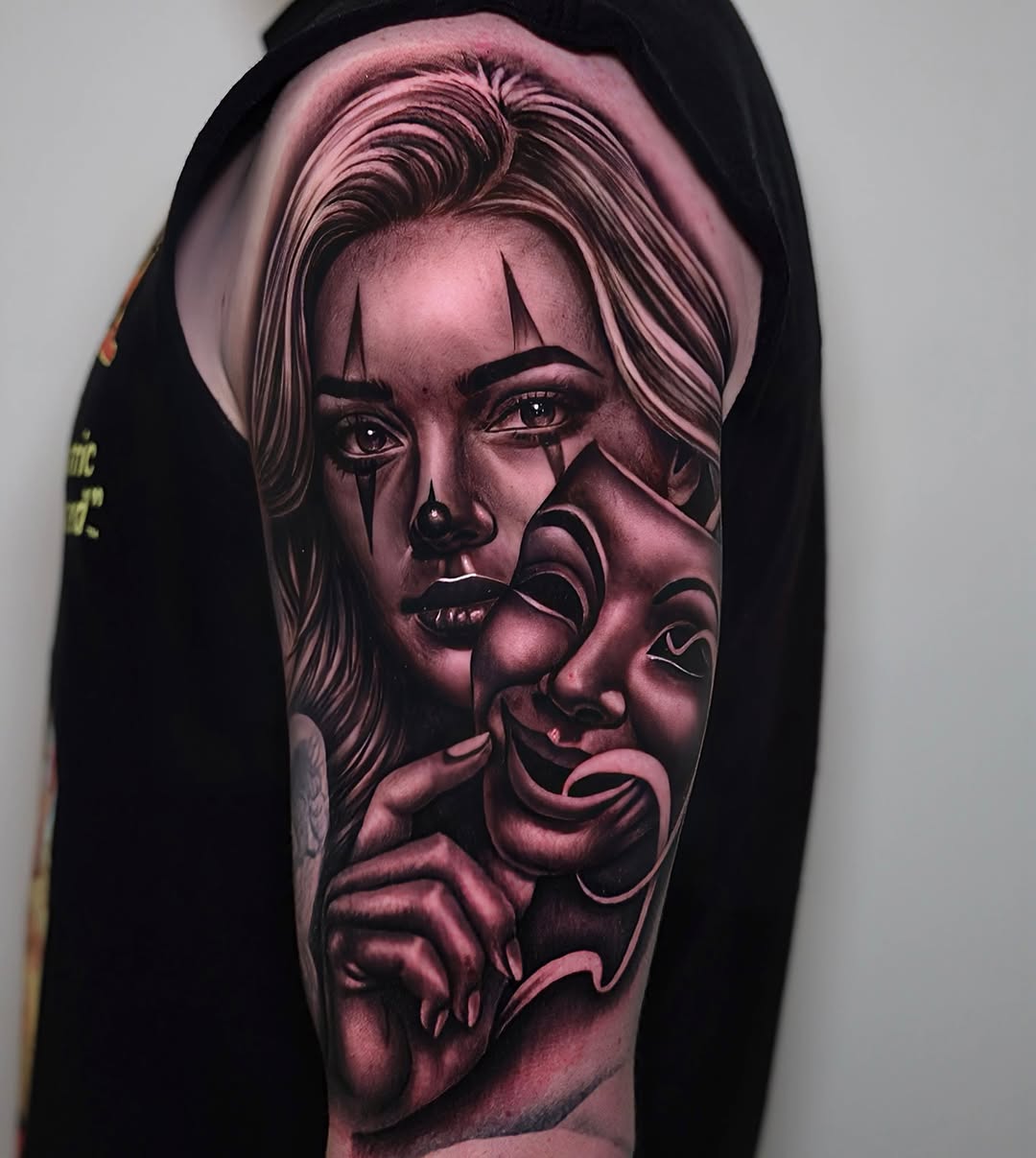 Tattoo by @blessed_ink23 β realism, black_and_grey