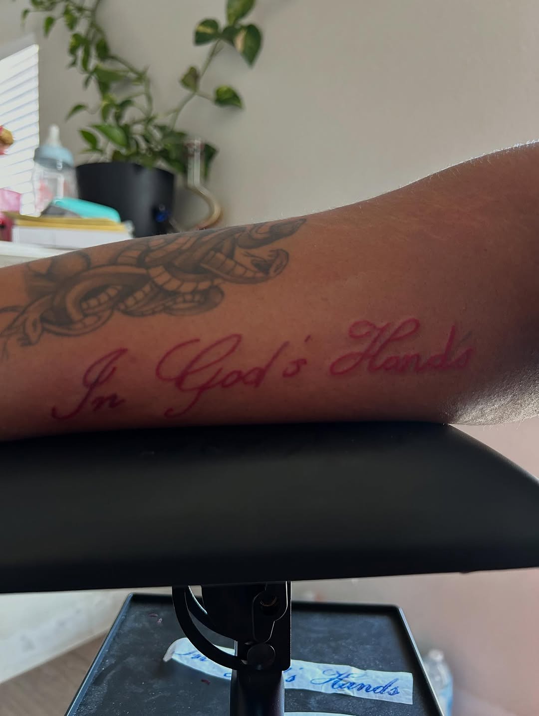 Tattoo by @702tattoo — lettering_script, illustrative
