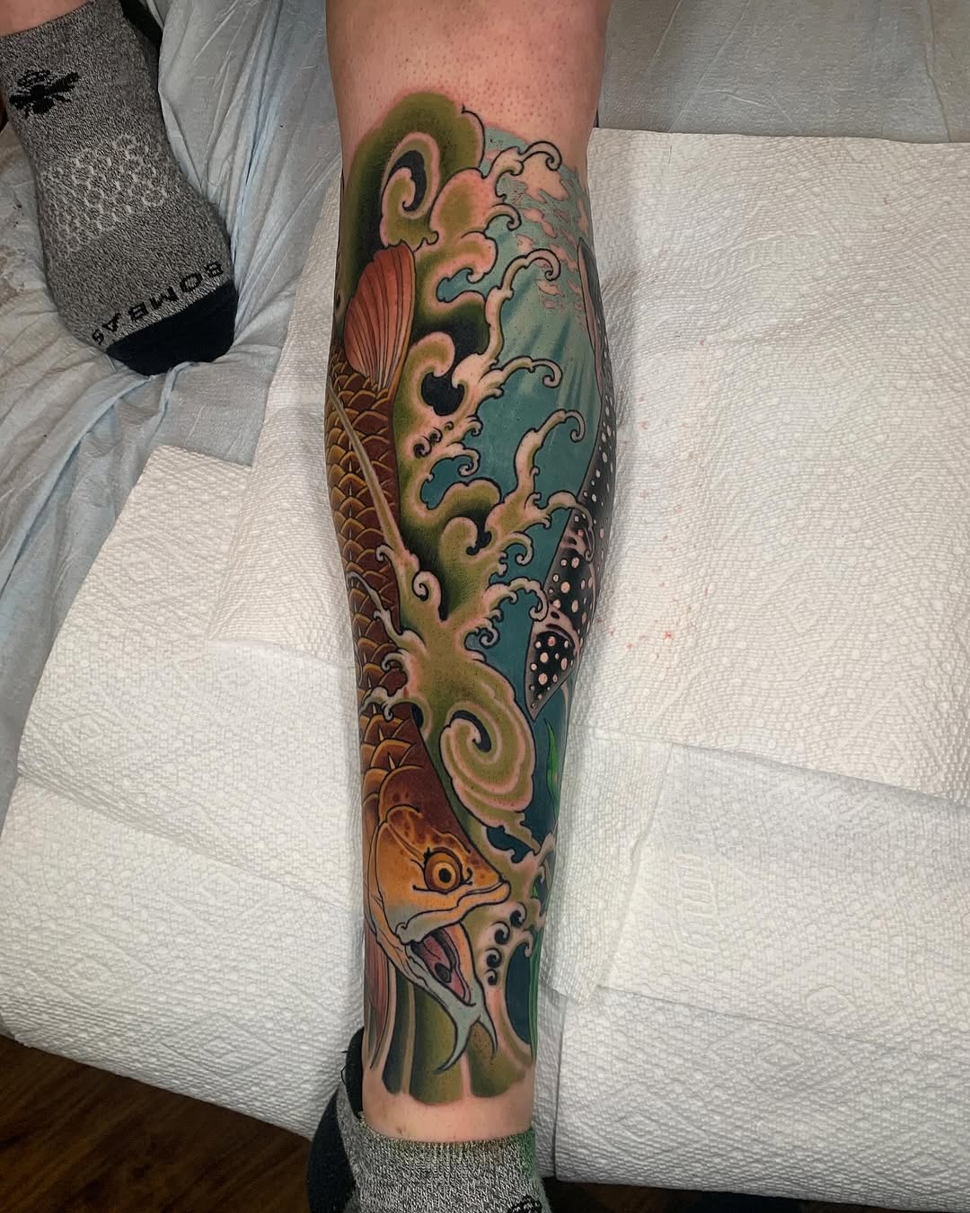 Tattoo by @timderosetattoos — japanese_irezumi, new_school