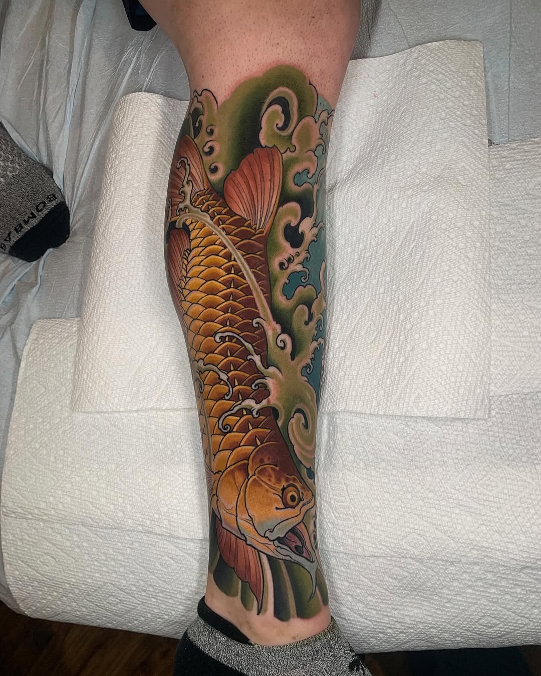 Tattoo by @timderosetattoos — japanese_irezumi, black_and_grey