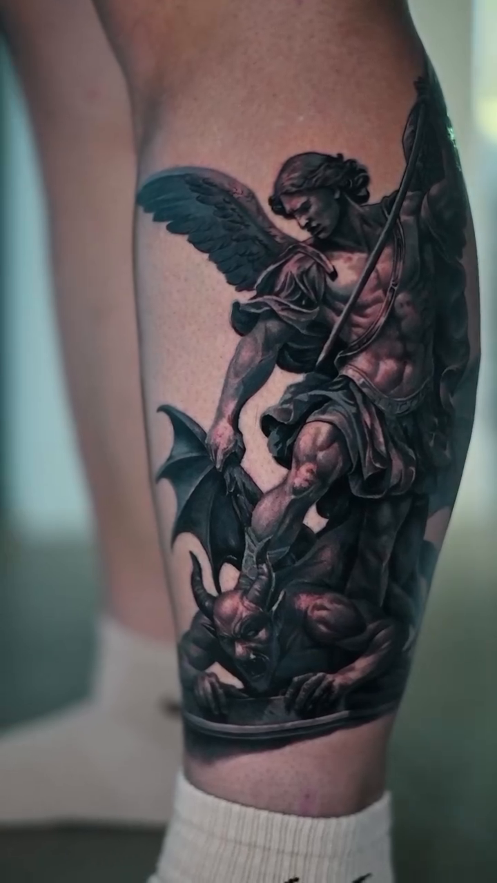 Tattoo by @jerrellarkins — dark_realism, black_and_grey