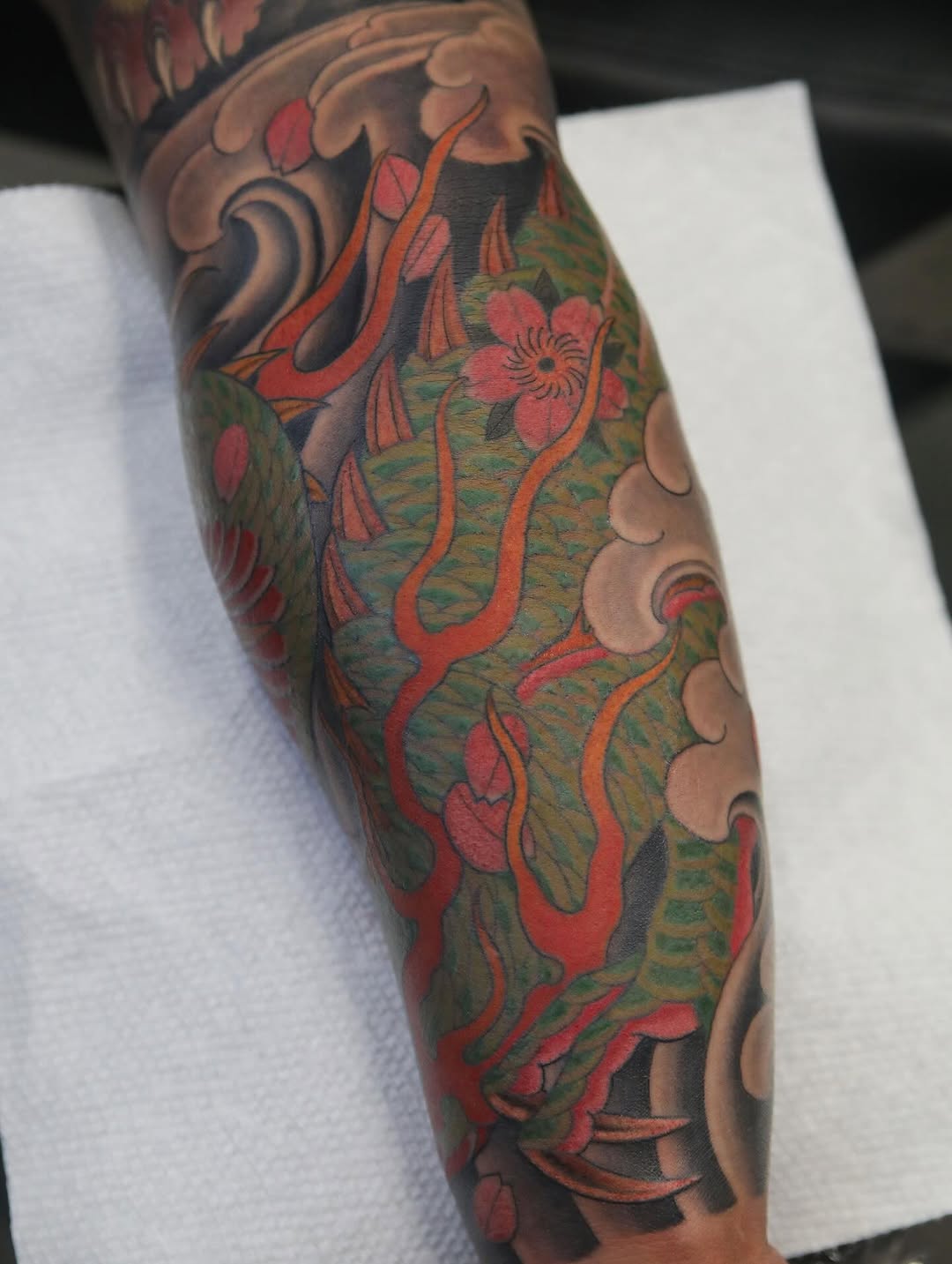 Tattoo by @hunter.schuon.tattoo — japanese_irezumi, illustrative