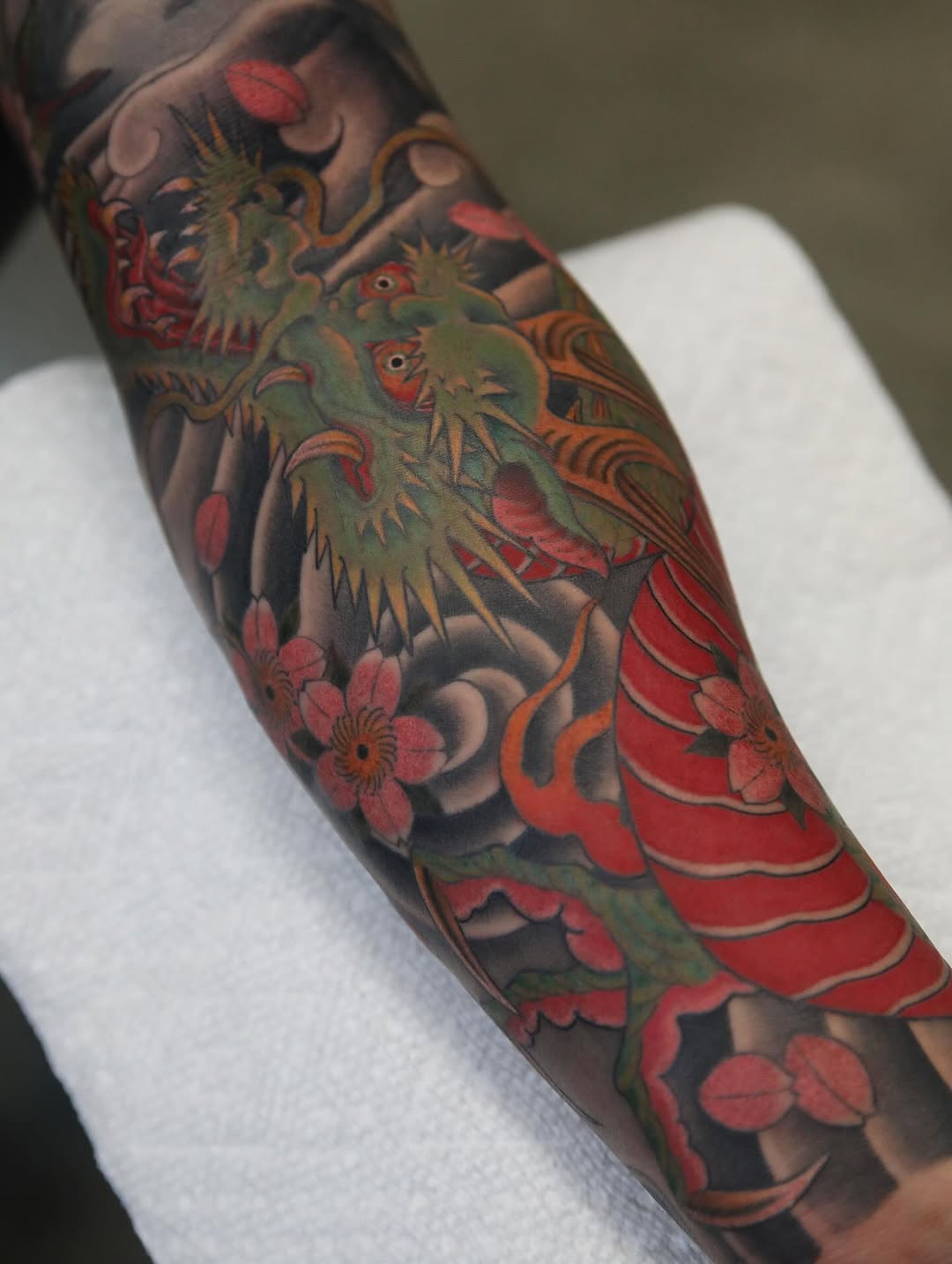 Tattoo by @hunter.schuon.tattoo — japanese_irezumi, illustrative