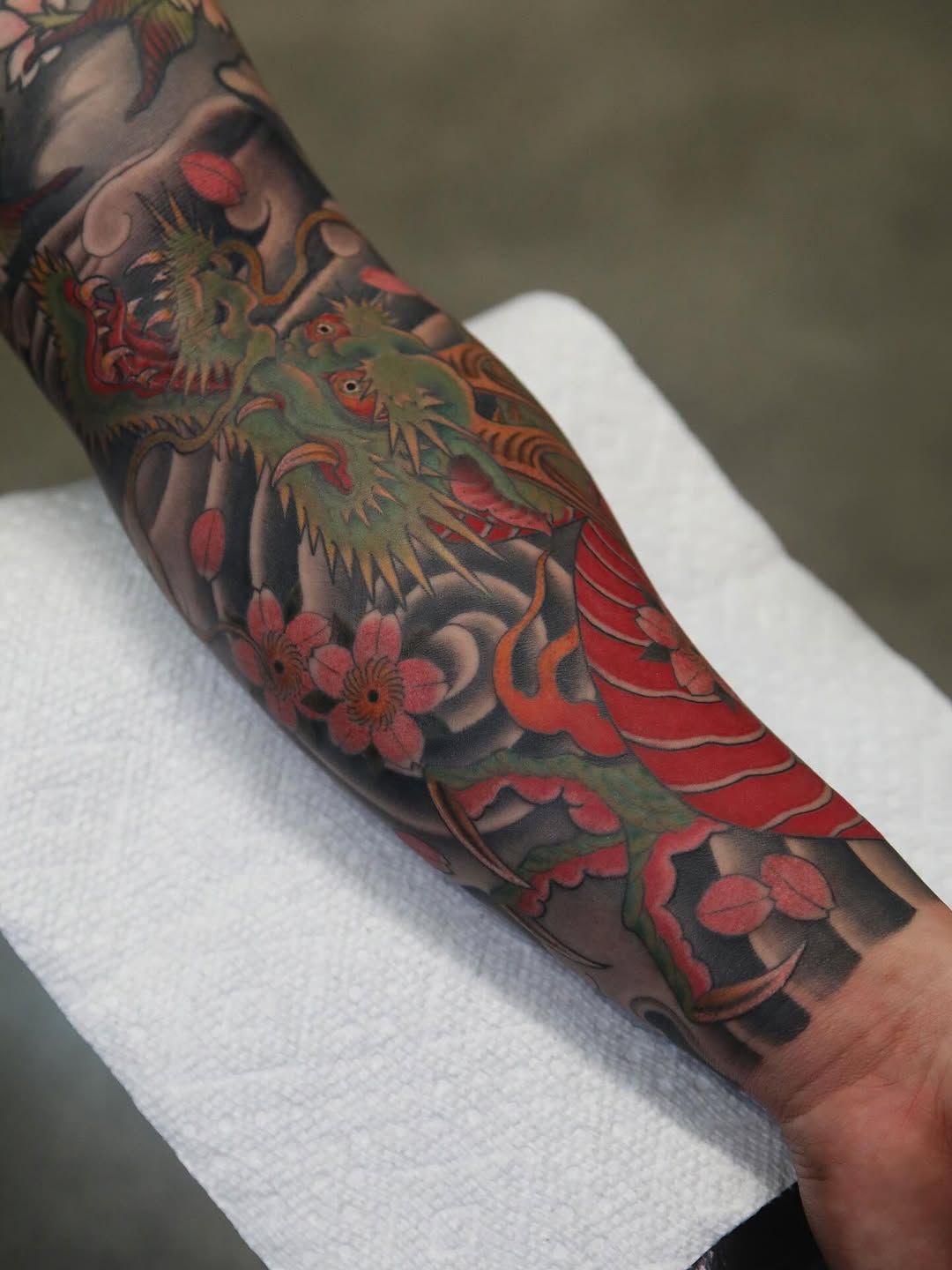 Tattoo by @hunter.schuon.tattoo — japanese_irezumi, illustrative