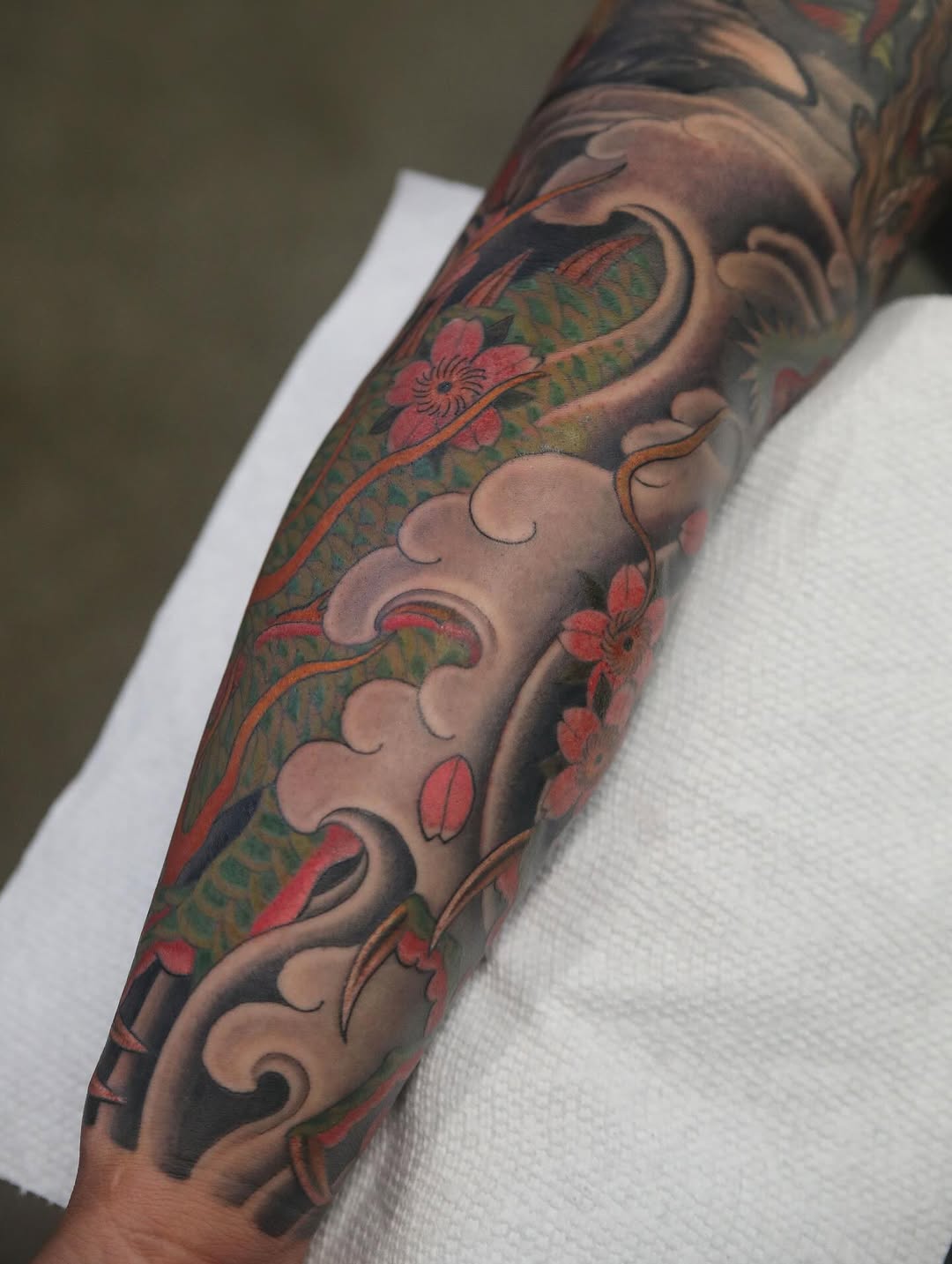 Tattoo by @hunter.schuon.tattoo — japanese_irezumi, illustrative