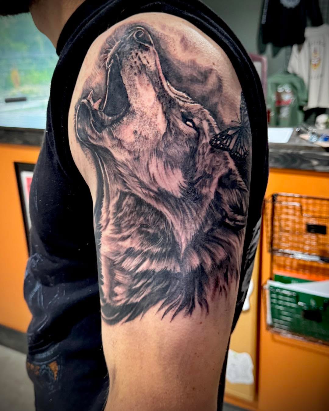 Tattoo by @jherrontattoo — realism, black_and_grey