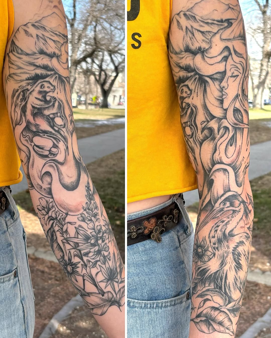Tattoo by @kelseydzintars — black_and_grey, realism