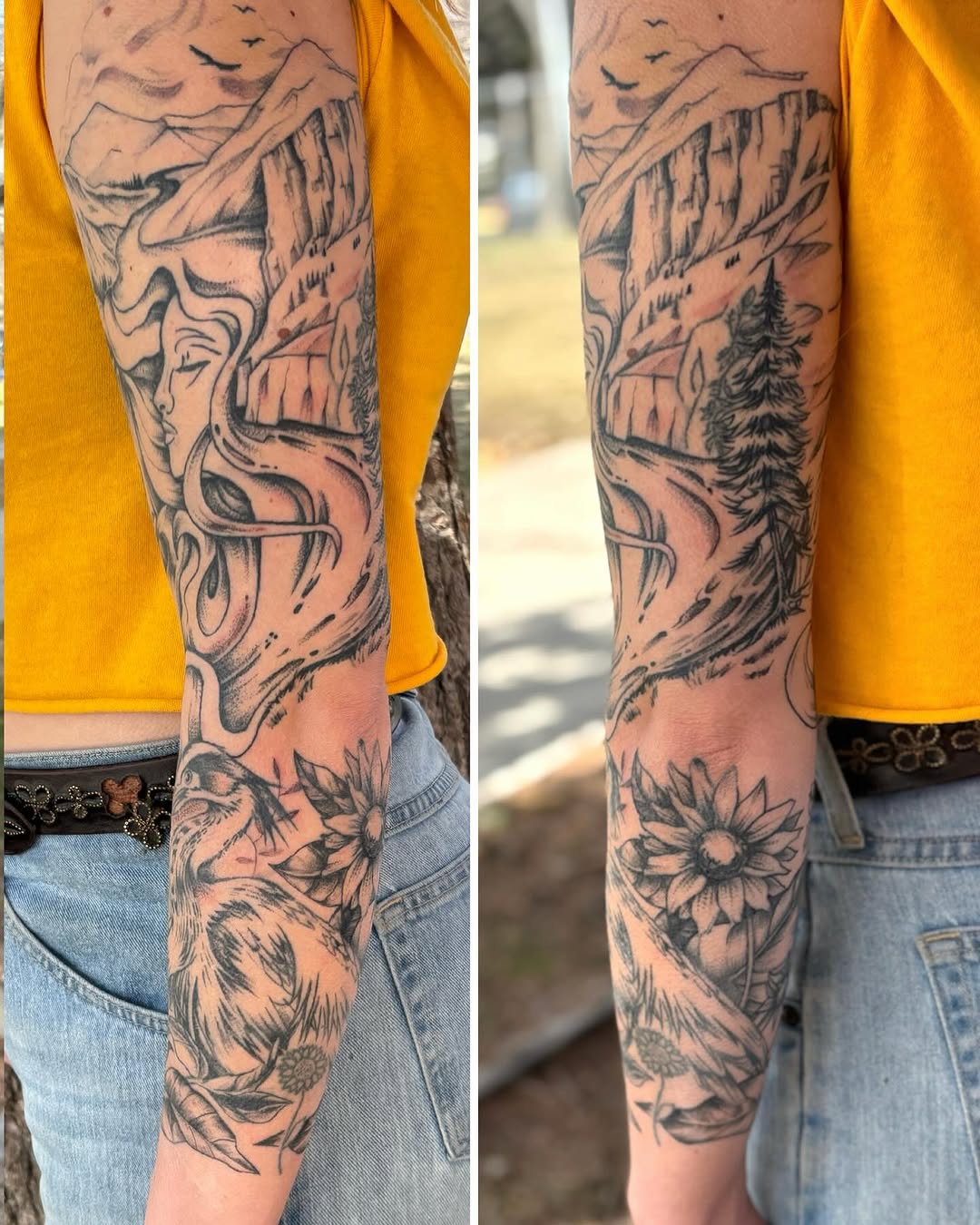 Tattoo by @kelseydzintars — black_and_grey, realism