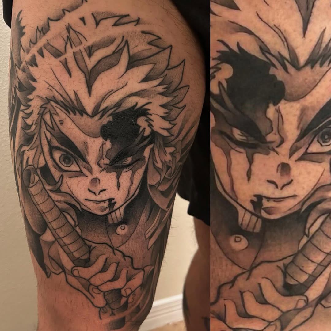 Tattoo by @codywolfetattoo โ anime, illustrative