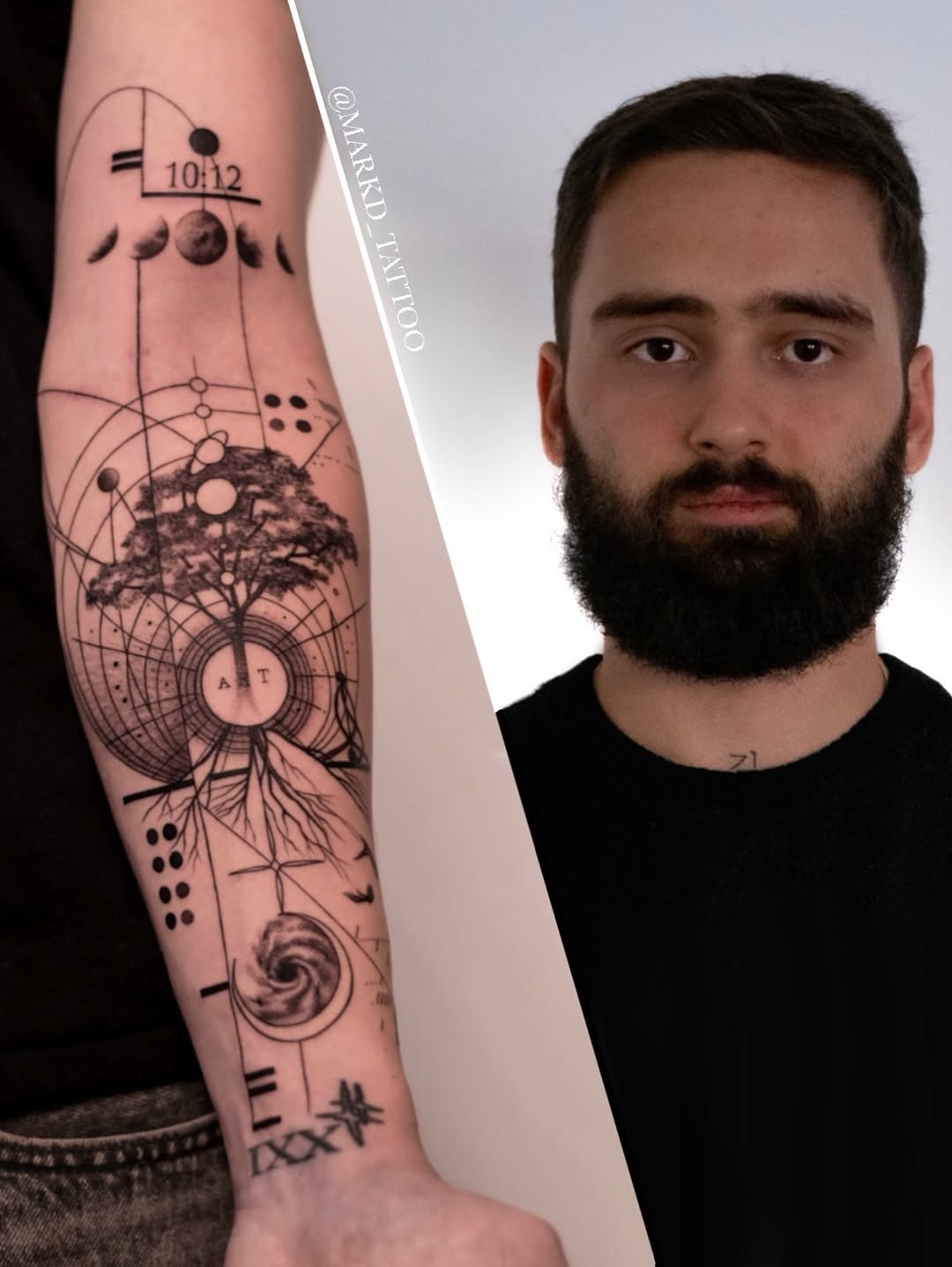 Tattoo by @dparamonov — geometric, illustrative