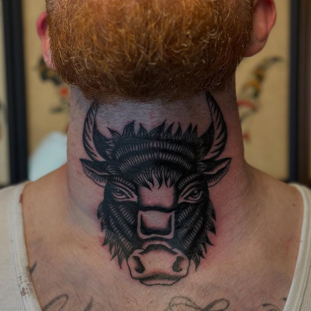 Tattoo by @ryleecoyote — blackwork