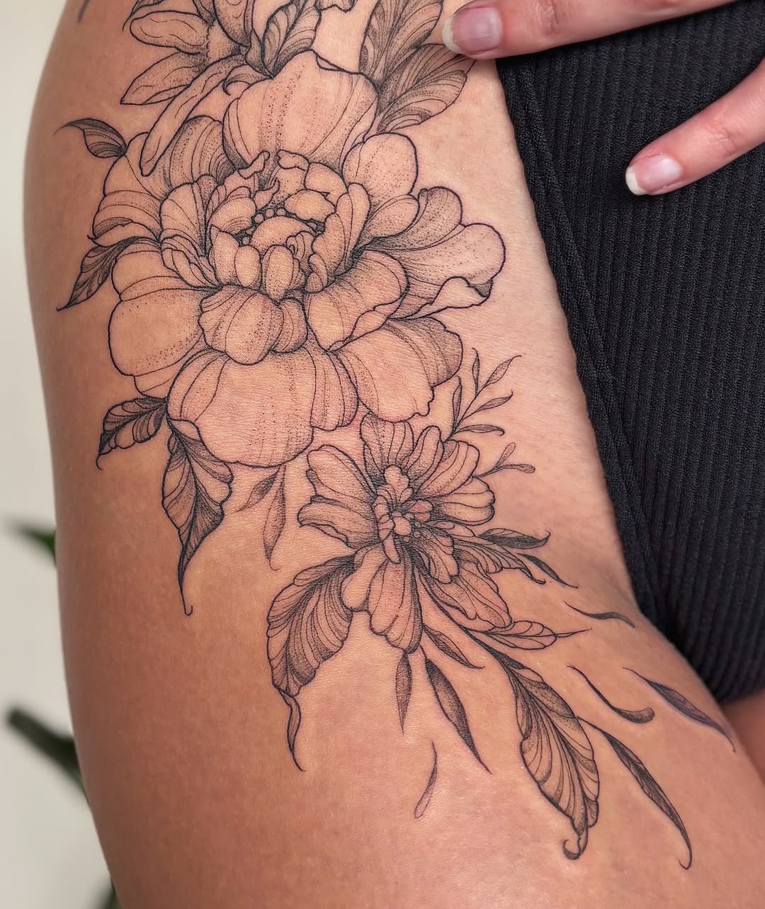 Tattoo by @raini.xo.tattoo β fine_line, black_and_grey