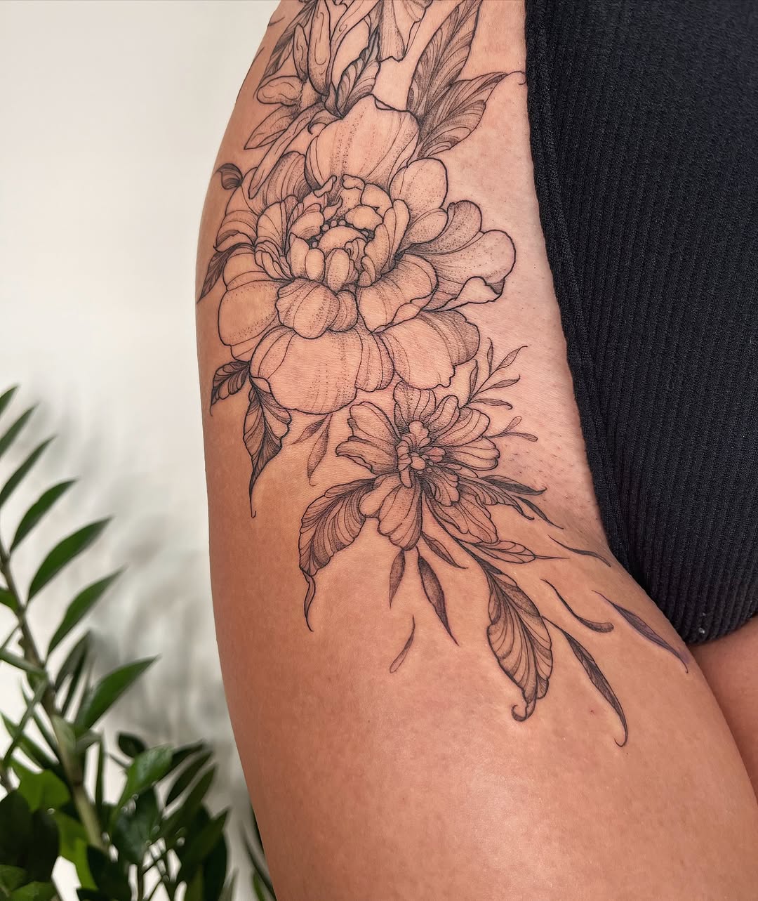 Tattoo by @raini.xo.tattoo β fine_line, black_and_grey